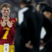 PASADENA, CALIFORNIA - NOVEMBER 23: Miller Moss #7 of the USC Trojans looks on from the sideline during the second half of a game against the UCLA Bruins at the Rose Bowl on November 23, 2024 in Pasadena, California.  (Photo by Sean M. Haffey/Getty Images)