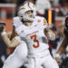 SALT LAKE CITY , UT - NOVEMBER 23:  Rocco Becht #3 of the Iowa State Cyclones throws a pass against the Utah Utes during the first half of their game at the Rice-Eccles Stadium on November 23, 2024 in Salt Lake City, Utah.(Photo by Chris Gardner/Getty Images)