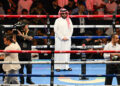 LOS ANGELES, CALIFORNIA - AUGUST 03: Saudi adviser Turki Al-AlShaikh attends the event of Terence Crawford 'Bud' from Omaha, Nebraska and Israil Madrimov ''The Dream' from Chiva, Uzbekistan for their WBA World WBO Interim title of the Premiere Boxing Championship during Riyadh Season on Saturday night at the BMO Stadium in Los Angeles, California United States on August 03, 2024. (Photo by Tayfun Coskun/Anadolu via Getty Images)