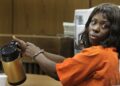 Pictured in this file photo from August 2010, Crystal Mangum, who was at the center of the Duke University lacrosse scandal, was charged with stabbing a man early Sunday, April 3, 2011, at a Durham, North Carolina, apartment. 