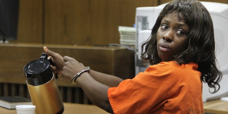 Pictured in this file photo from August 2010, Crystal Mangum, who was at the center of the Duke University lacrosse scandal, was charged with stabbing a man early Sunday, April 3, 2011, at a Durham, North Carolina, apartment. 