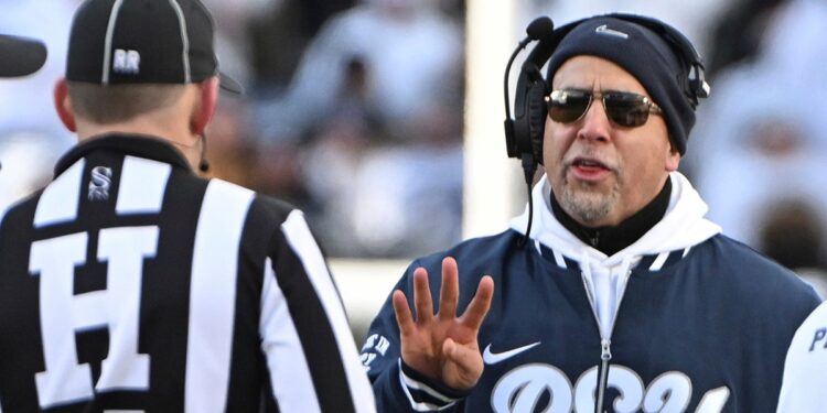 James Franklin talks to refs