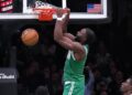 Jaylen Brown dunking