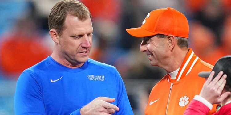 Rhett Lashlee and Dabo Swinney