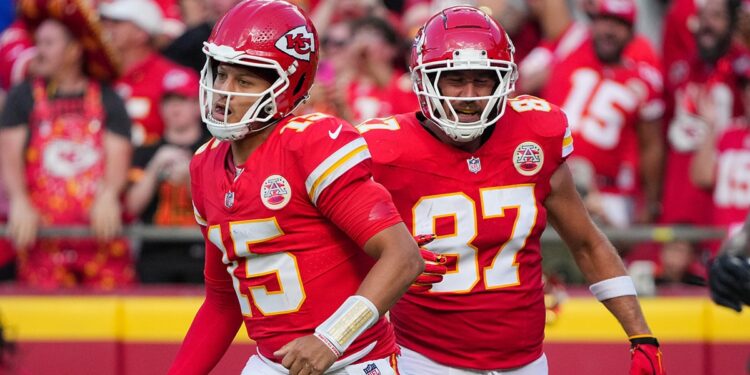 Patrick Mahomes and Travis Kelce