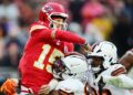 Patrick Mahomes tackled