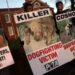 Animal advocates from PETA demonstrate as Michael Vick appears at Sussex County Courthouse for a plea agreement in his state dogfighting charges.