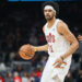 Mar 6, 2024; Atlanta, Georgia, USA; Cleveland Cavaliers center Jarrett Allen (31) handles the ball against the Atlanta Hawks in the first quarter at State Farm Arena. credits: Brett Davis-USA TODAY Sports