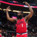 Jan 25, 2025; Inglewood, California, USA; LA Clippers guard James Harden (1) reacts against the Milwaukee Bucks in the second half at Intuit Dome. Mandatory Credit: Kirby Lee-Imagn Images