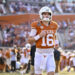 Dec 21, 2024; Austin, Texas, USA; Texas Longhorns quarterback Arch Manning (16) takes the field before the game between the Texas Longhorns and the Clemson Tigers in the CFP National Playoff First Round at Darrell K Royal-Texas Memorial Stadium. Mandatory Credit: Jerome Miron-Imagn Images