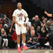 CLEVELAND, OHIO - JANUARY 08: Darius Garland #10 of the Cleveland Cavaliers reacts during the second quarter against the Oklahoma City Thunder at Rocket Mortgage Fieldhouse on January 08, 2025 in Cleveland, Ohio. NOTE TO USER: User expressly acknowledges and agrees that, by downloading and or using this photograph, User is consenting to the terms and conditions of the Getty Images License Agreement. (Photo by Jason Miller/Getty Images)