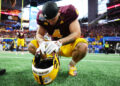 Cam Skattebo left it all on the field in Atlanta. (Kevin C. Cox/Getty Images)