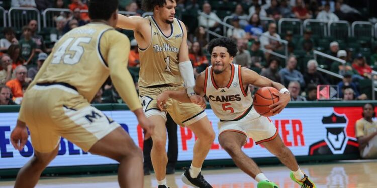 NCAA Basketball: Mount St. Mary's at Miami (FL)