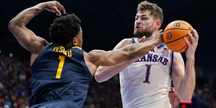 NCAA Basketball: West Virginia at Kansas