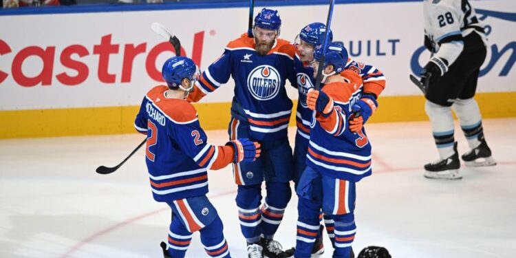 NHL: Utah at Edmonton Oilers