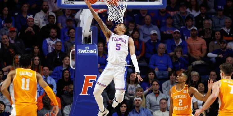 NCAA Basketball: Tennessee at Florida