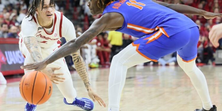 NCAA Basketball: Florida at Arkansas