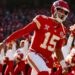 <span>Patrick Mahomes returns to action for the Chiefs after his team’s bye last week.</span><span>Photograph: Perry Knotts/Getty Images</span>