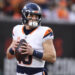 CINCINNATI, OH - DECEMBER 28: Denver Broncos Quarterback Bo Nix (10) warms up before the NFL football game between the Denver Broncos and the Cincinnati Bengals on December 28, 2024, at Paycor Stadium in Cincinnati, Ohio. (Photo by Michael Allio/Icon Sportswire via Getty Images)