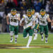 FRISCO, TX - JANUARY 06: North Dakota State Bison quarterback Cam Miller (7) breaks through the line during the FCS Championship game between North Dakota State and Montana State on January 6, 2025 at Toyota Stadium in Frisco, TX. (Photo by George Walker/Icon Sportswire via Getty Images)