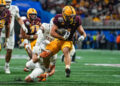 Cam Skattebo carried Arizona State through the Peach Bowl. (Jason Allen/ISI Photos/Getty Images)