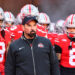 COLUMBUS, OHIO - NOVEMBER 30: Head coach Ryan Day of the Ohio State Buckeyes lines up to take the field prior to a game against the Michigan Wolverines at Ohio Stadium on November 30, 2024 in Columbus, Ohio. (Photo by Ben Jackson/Getty Images)