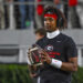 ATHENS, GA - NOVEMBER 16: Georgia Bulldogs quarterback Jaden Rashada (10) prior to the college football game between the Tennessee Volunteers and the Georgia Bulldogs on November 16, 2024, on Dooley Field at Sanford Stadium in Athens, GA. (Photo by John Adams/Icon Sportswire via Getty Images)