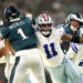 Nov 10, 2024; Arlington, Texas, USA; Dallas Cowboys linebacker Micah Parsons (11) rushes the passer in the game against the Philadelphia Eagles at AT&T Stadium. Mandatory Credit: Tim Heitman-Imagn Images