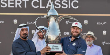 It was a good haul for Tyrrell Hatton in Dubai. (Waleed Zein/Anadolu via Getty Images)