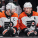 Travis Konecny & Sean Couturier<p>© Robert Edwards-Imagn Images</p>