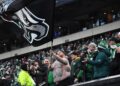 Eagles fan waves the flag