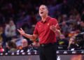 LOS ANGELES, CA - JANUARY 04: USC Trojans head coach Eric Musselman reacts to a call.