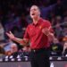 LOS ANGELES, CA - JANUARY 04: USC Trojans head coach Eric Musselman reacts to a call.