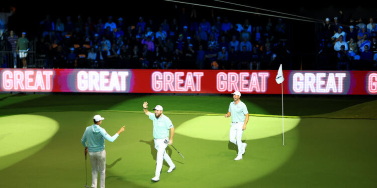 The Bay GC triumphed in the debut night of TGL. (Mike Ehrmann/TGL/TGL Golf via Getty Images)