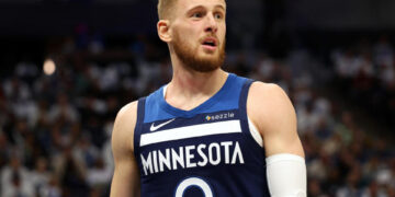 Donte DiVincenzo and the Timberwolves had excelled in his recent move to the starting lineup. (David Berding/Getty Images)