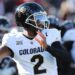 Colorado Buffalos quarterback Shedeur Sanders (2) passes against the Texas Tech Red Raiders in the first half at Jones AT&T Stadium and Cody Campbell Field.