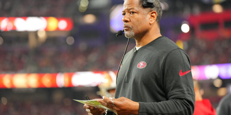 Football: Super Bowl LVIII: San Francisco 49ers defensive coordinator Steve Wilks looks on vs Kansas City Chiefs at Allegiant Stadium. 
Las Vegas, NV 2/11/2024 
CREDIT: Erick W. Rasco (Photo by Erick W. Rasco/Sports Illustrated via Getty Images) 
(Set Number: X164496 TK1)