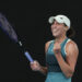 USA's Madison Keys celebrates match point against Poland's Iga Swiatek during their women's singles semi-final match on day twelve of the Australian Open tennis tournament in Melbourne on January 24, 2025. (Photo by DAVID GRAY / AFP) / -- IMAGE RESTRICTED TO EDITORIAL USE - STRICTLY NO COMMERCIAL USE -- (Photo by DAVID GRAY/AFP via Getty Images)