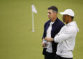 Rory McIlroy and Tiger Woods are ready to do battle in TGL. (Mike Ehrmann/TGL/TGL Golf via Getty Images)