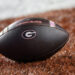 AUSTIN, TX - OCTOBER 19: A Vapor Elite football with the Georgia logo on it sits on the field during the SEC college football game between Texas Longhorns and Georgia Bulldogs on October 19, 2024, at Darrell K Royal - Texas Memorial Stadium in Austin, TX. (Photo by David Buono/Icon Sportswire via Getty Images)