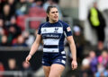 BRISTOL, ENGLAND - JANUARY 05: Ilona Maher of Bristol Bears looks on, after coming on as a replacement to make her Bristol Bears debut, during the Allianz Premiership Women's Rugby match between Bristol Bears and Gloucester-Hartpury at Ashton Gate on January 05, 2025 in Bristol, England. (Photo by Dan Mullan/Getty Images)