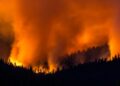 The Washburn Fire burns in California