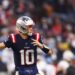 Drake Maye of the New England Patriots throws a pass against the Los Angeles Chargers at Gillette Stadium on December 28, 2024 in Foxborough, Massachusetts.