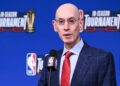 Adam Silver speaks to the media