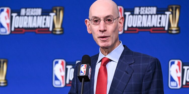 Adam Silver speaks to the media