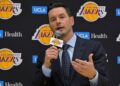 JJ Redick speaks on microphone