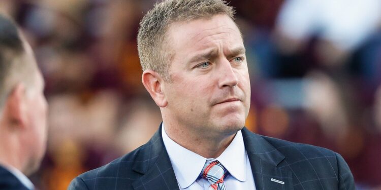 ABC football analyst Kirk Herbstreit looks on before the college football game between the Oregon Ducks and the Arizona State Sun Devils on Nov. 23, 2019 at Sun Devil Stadium in Tempe, Arizona.