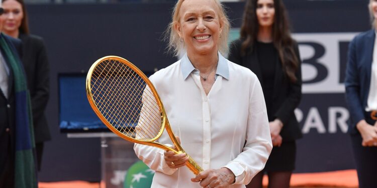 Martina Navratilova gets the golden racket