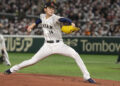 Between his young age, immense talent and low price, Roki Sasaki is a bargain unlike anything we've seen in baseball, outside of Shohei Ohtani. (AP Photo/Eugene Hoshiko, File)