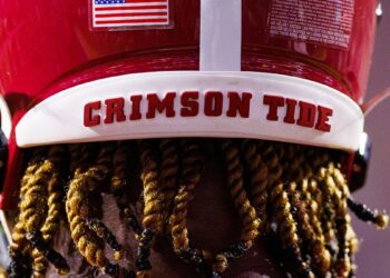 Alabama back of the helmet